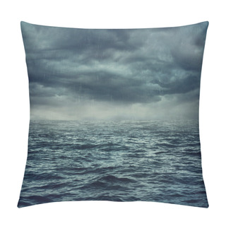 Personality  Rain Over The Stormy Sea Pillow Covers
