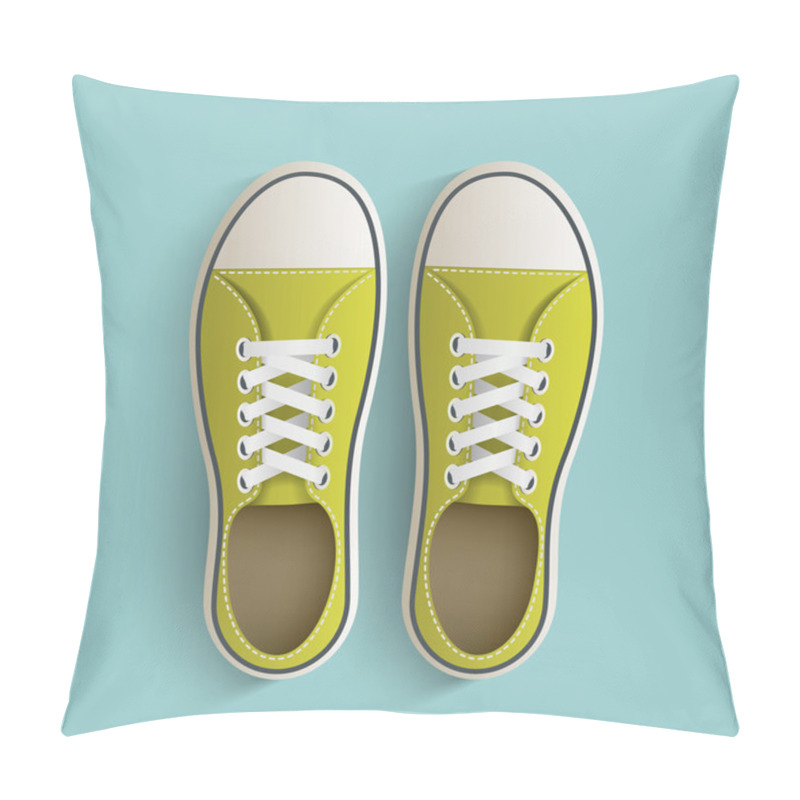 Personality  Old vintage sneakers. pillow covers