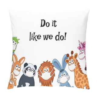 Personality  Vector Animals In Medicine Masks Pillow Covers