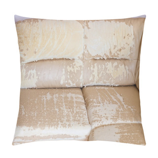 Personality  Worn Synthetic Leather Pillow Covers