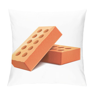 Personality  Bricks Isolated On White Vector Pillow Covers
