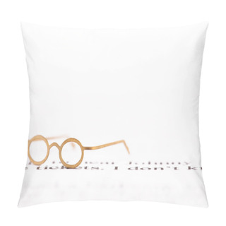 Personality  Tiny Reading Glasses On Text Pillow Covers