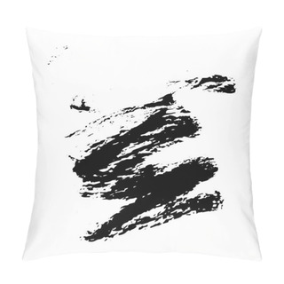 Personality  Ink Black Blot. Abstract Stain. Isolate On A White Background. Vector Illustration Pillow Covers