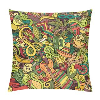 Personality  Cartoon Cute Doodles Latin America Seamless Pattern Pillow Covers