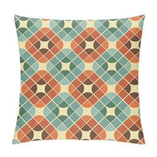 Personality  Abstract Colorful Tiles Seamless Pattern. Pillow Covers