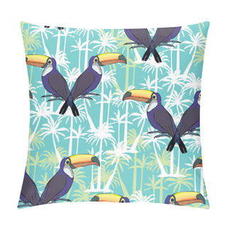 Personality  Toucan Birds Seamless Patterm Pillow Covers