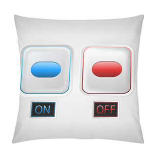 Personality  On, Off Sliders. Vector. Pillow Covers