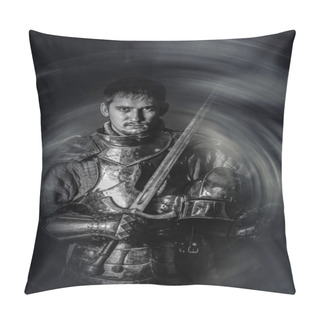 Personality  Legendary Knight On A Blurred Backround Pillow Covers