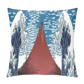 Personality   Kaifu Sunny & Great Wave Off Kanagawa Wide Version 2 Pillow Covers