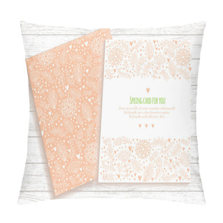 Personality  Floral Cards In Vintage Style Pillow Covers