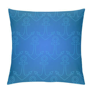 Personality  Vector Background With Anchor. Pillow Covers
