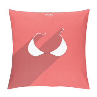 Personality  Vector Bra Icon Illustration. Pillow Covers