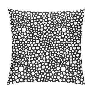 Personality  Abstract Black Hand Sketched Circles Seamless Background Pattern Pillow Covers