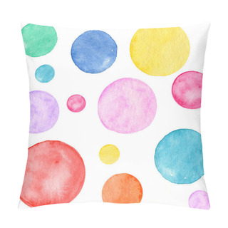 Personality  Seamless Pattern Of Watercolor Bubbles In Different Colors, Nice Design For Nursery Or Kids Textile, Pillows, Wallpapers, Bags, Snickers. Delicate Watercolor Texture For Wrapping Paper And Gift Boxes Pillow Covers