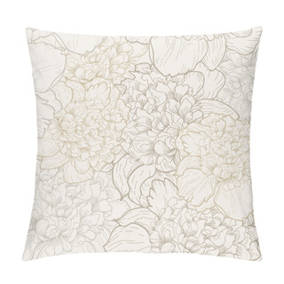 Personality  Floral Pattern With Peonies Pillow Covers