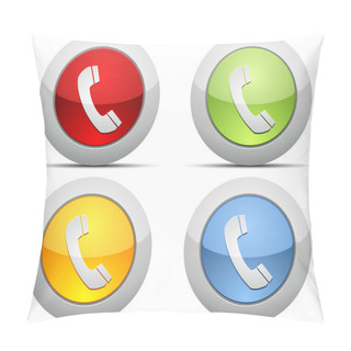 Personality  Coloured Phone Vector Icons Pillow Covers