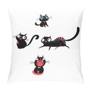 Personality  Vector Set Of Kittens In Different Poses  Pillow Covers