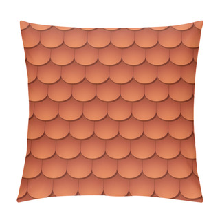 Personality  Seamless Terracota Roof Tile - Pattern For Continuous Replicate. Pillow Covers