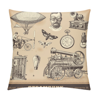 Personality  Steampunk Design Elements Pillow Covers