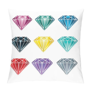 Personality  Vector Set Of Coloful Stones Pillow Covers