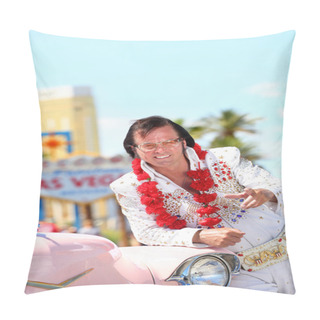 Personality  Elvis Impersonator And Las Vegas Sign Pillow Covers