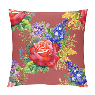 Personality  Red Roses Pattern Pillow Covers