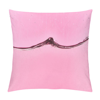 Personality  Wavy Transparent Fresh Water On Pink Background With Drops Pillow Covers