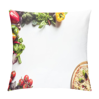 Personality  Italian Pizza And Fresh Vegetables Pillow Covers