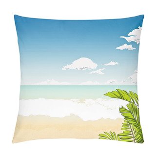 Personality  Tropical Beach Background Pillow Covers