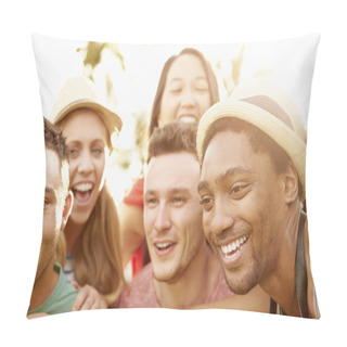 Personality  Friends Having Fun In Park Pillow Covers