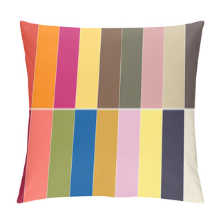 Personality  18 Pantone Colors Of The Season Spring Summer 2019 Palette. Pantone NY And London Fashion Week Colors. Top 14 + 4 Neutrals. Fashionable Colors Concept Pillow Covers