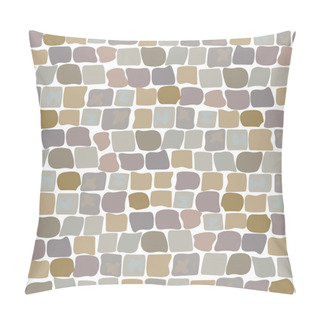 Personality  Paving Stones Road Texture Seamless Pattern. Wall Of Stone, Cobbled Street Pillow Covers