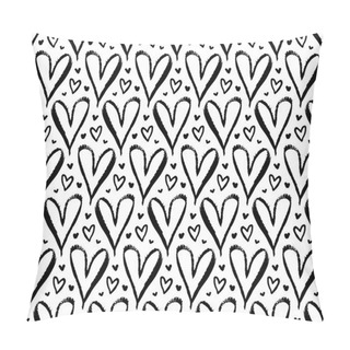 Personality  Pattern With Hand Drawn Hearts Pillow Covers