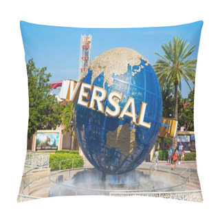 Personality  The Famous Globe At The Universal Theme Parks In Florida Pillow Covers
