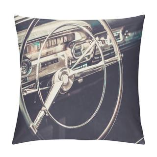 Personality  Interior Of A Classic American Car  Pillow Covers