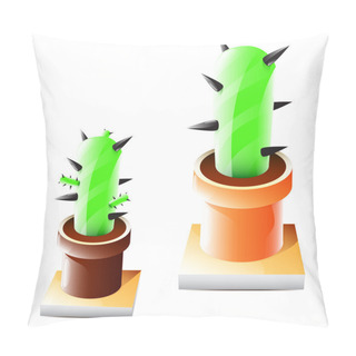 Personality  Vector Cactus Vector Illustration  Pillow Covers