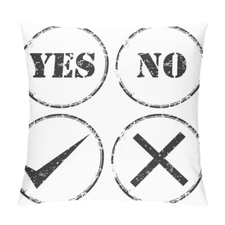 Personality  Grunge Rubber Stamp Icon Set Pillow Covers