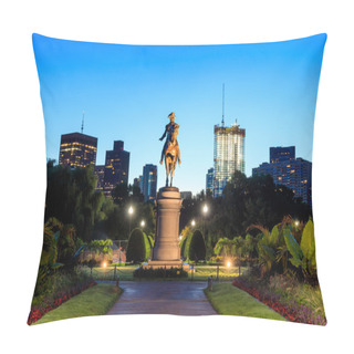 Personality  George Washington Monument In Public Garden Boston  Pillow Covers