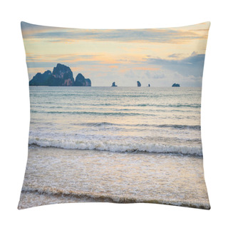 Personality  Sea Landscape In The Evening Time - Sea, Rocks, Sky Pillow Covers