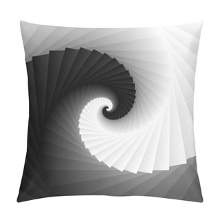 Personality  Spiral Grayscale Geometric Background Pillow Covers