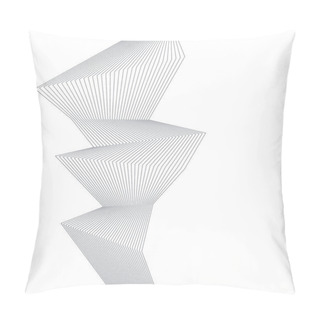 Personality  Design Element Poligonal From Many Parallel Lines01 Pillow Covers