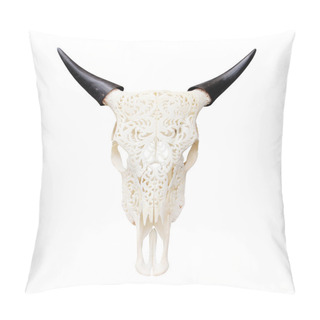 Personality  Buffalo Skull Isolated Pillow Covers