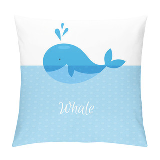Personality  Blue Whale With Sea Pillow Covers