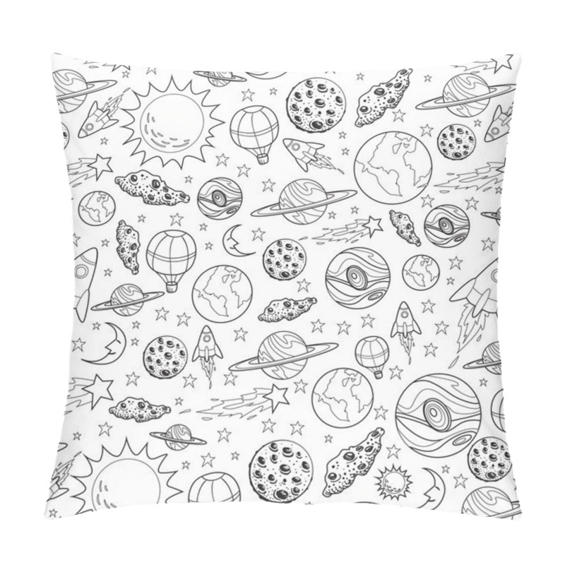 Personality  Space Theme Doodle pillow covers