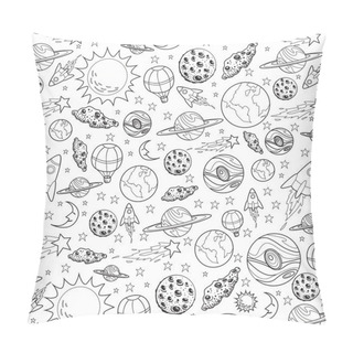 Personality  Space Theme Doodle Pillow Covers