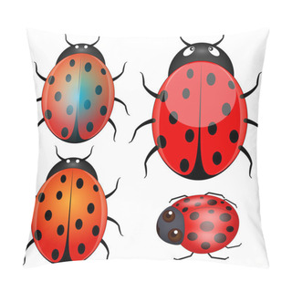 Personality  Ladybug Vectors Pillow Covers