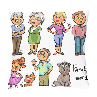 Personality  Family Members Pillow Covers