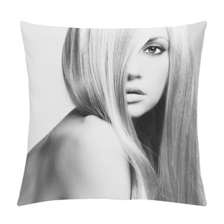 Personality  Beautiful Woman With Magnificent Hair Pillow Covers