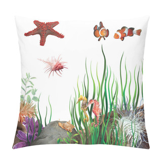 Personality  Sea Star, Clown Fish, Sea Horses And Shells Pillow Covers