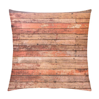 Personality  Pattern Detail Of Old Red Wood Strip Texture Pillow Covers